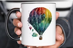 Watercolor Hot Air Balloon PNG Clipart Product Image 3