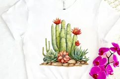 Cactus House Watercolor Sublimation PNG Clipart Product Image 3