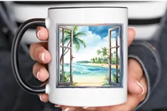 Ocean Window Watercolor PNG Clipart Product Image 3