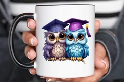 Graduation Owl Friends Sublimation PNG Clipart Product Image 3