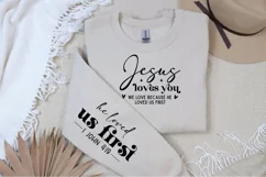 Jesus Love you Loved first Sleeve SVG, Christian Quote SVG Product Image 2