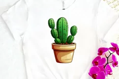 Cactus House Watercolor Sublimation PNG Clipart Product Image 3