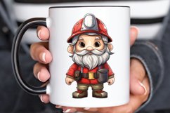 Funny Fireman Gnome Sublimation PNG Clipart Product Image 3