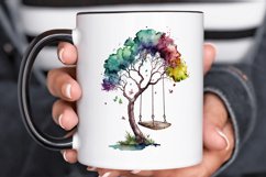 Watercolor Tree Swings PNG Clipart Product Image 3