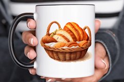 Bread Basket Watercolor Sublimation PNG Clipart Product Image 3
