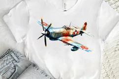 Fighter Aircraft Watercolor PNG Clipart Product Image 3