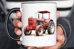 Farm Tractor Watercolor Sublimation PNG Clipart Product Image 3