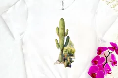 Cactus House Watercolor Sublimation PNG Clipart Product Image 3