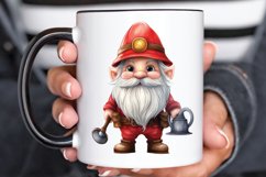 Funny Fireman Gnome Sublimation PNG Clipart Product Image 3