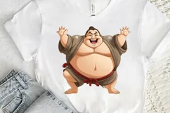 Funny Japanese Sumo Wrestler PNG Clipart Product Image 3