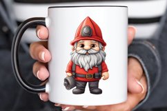 Funny Fireman Gnome Sublimation PNG Clipart Product Image 3