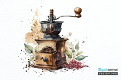 Watercolor Coffee Mill PNG Clipart Product Image 1