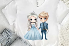 Cute Snow Princess and Prince PNG Clipart Product Image 3
