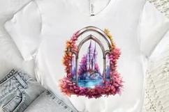 Fairy Castle Window Sublimation PNG Clipart Product Image 3