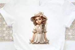 Victorian Little Girl PNG Clipart Product Image 3