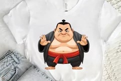 Funny Japanese Sumo Wrestler PNG Clipart Product Image 3