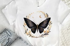 Fairy Night Moth and Moon PNG Clipart Product Image 3