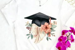 Floral Graduation Caps Sublimation PNG Clipart Product Image 3