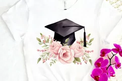 Floral Graduation Caps Sublimation PNG Clipart Product Image 3