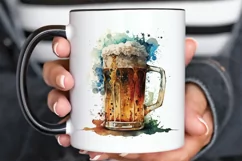 Watercolor Beer clipart png clipart Product Image 3