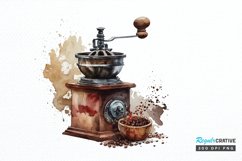 Watercolor Coffee Mill PNG Clipart Product Image 1