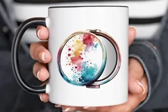Watercolor Face Powder Mirror PNG Clipart Product Image 3
