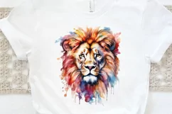 Watercolor Lion Wall Art PNG Clipart Product Image 3