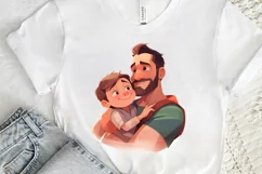 Dad and Daughter Father's Day PNG Clipart Product Image 3