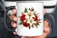 Christmas Flower Bouquet PNG Clipart Product Image 3
