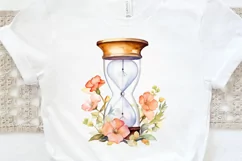 Hourglass Flower Watercolor PNG Clipart Product Image 2