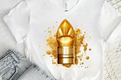 Birthday Queen Gold Sublimation PNG Clipart Product Image 3
