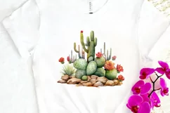 Cactus House Watercolor Sublimation PNG Clipart Product Image 3