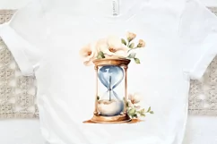 Hourglass Flower Watercolor PNG Clipart Product Image 2