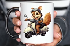 Squirrel Riding A Motorbike PNG Clipart Product Image 3