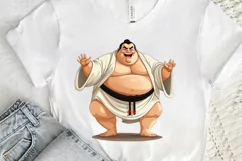 Funny Japanese Sumo Wrestler PNG Clipart Product Image 3
