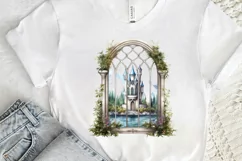 Fairy Castle Window Sublimation PNG Clipart Product Image 3