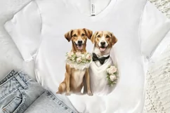 Dog Bride and Dog Groom PNG Clipart Product Image 3
