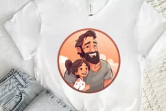 Dad and Daughter Father's Day PNG Clipart Product Image 3