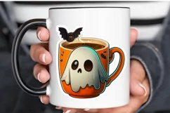Cute And Creepy Mug Halloween Sticker PNG Clipart Product Image 3
