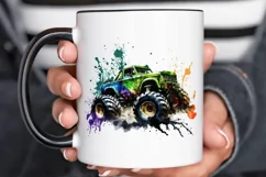 Watercolor Monster Truck PNG Clipart Product Image 3