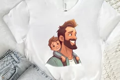 Dad and Daughter Father's Day PNG Clipart Product Image 3