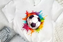 watercolor Football PNG Clipart Product Image 3