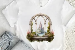 Fairy Castle Window Sublimation PNG Clipart Product Image 3