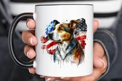 Watercolor Patriotic Dog PNG Clipart Product Image 3