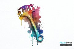 Watercolor Wrench PNG Clipart Product Image 1