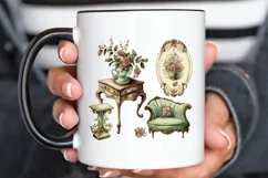 Watercolor Victorian Furniture png clipart Product Image 3