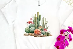 Cactus House Watercolor Sublimation PNG Clipart Product Image 3