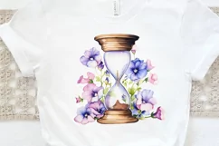 Hourglass Flower Watercolor PNG Clipart Product Image 3