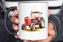 Farm Tractor Watercolor Sublimation PNG Clipart Product Image 3