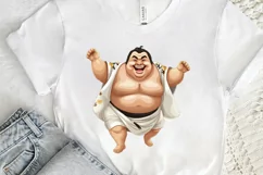 Funny Japanese Sumo Wrestler PNG Clipart Product Image 3